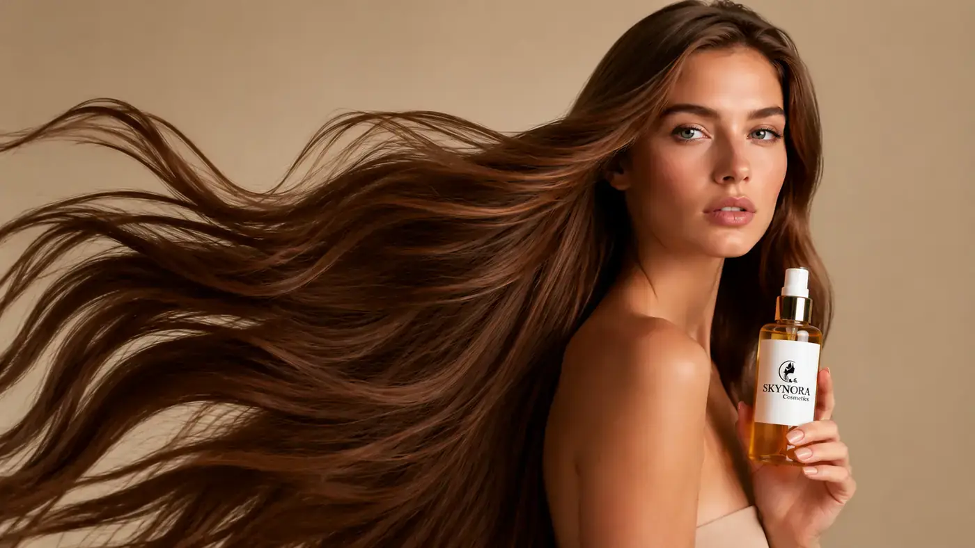 Hair oil product bottle