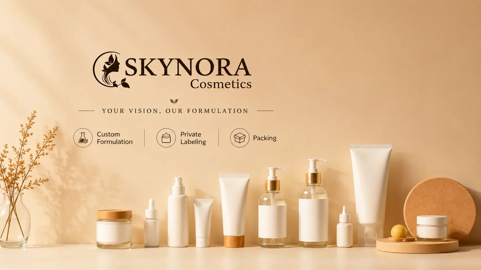 Private label cosmetics packaging